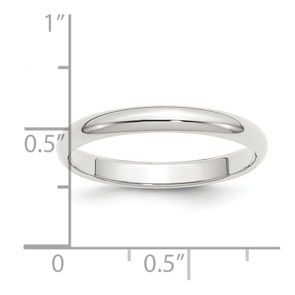 Sterling Silver 3mm Half Round Size 10.5 Band