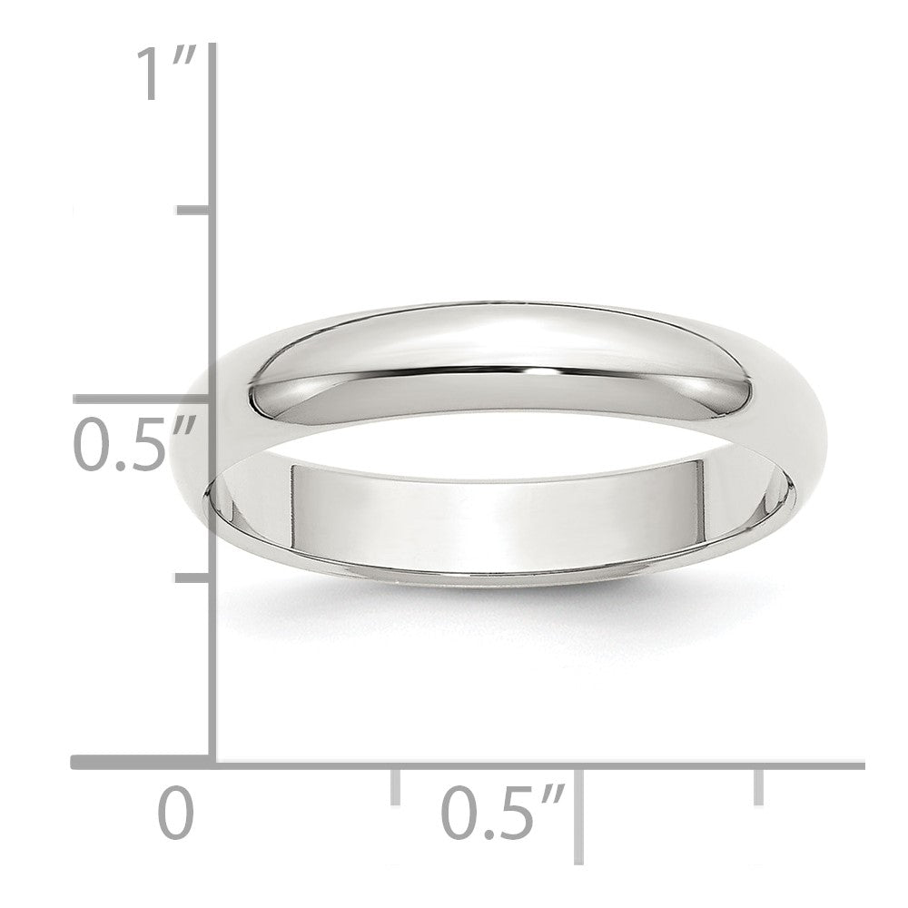 Sterling Silver 4mm Half Round Size 8 Band