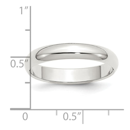 Sterling Silver 4mm Half Round Size 4.5 Band