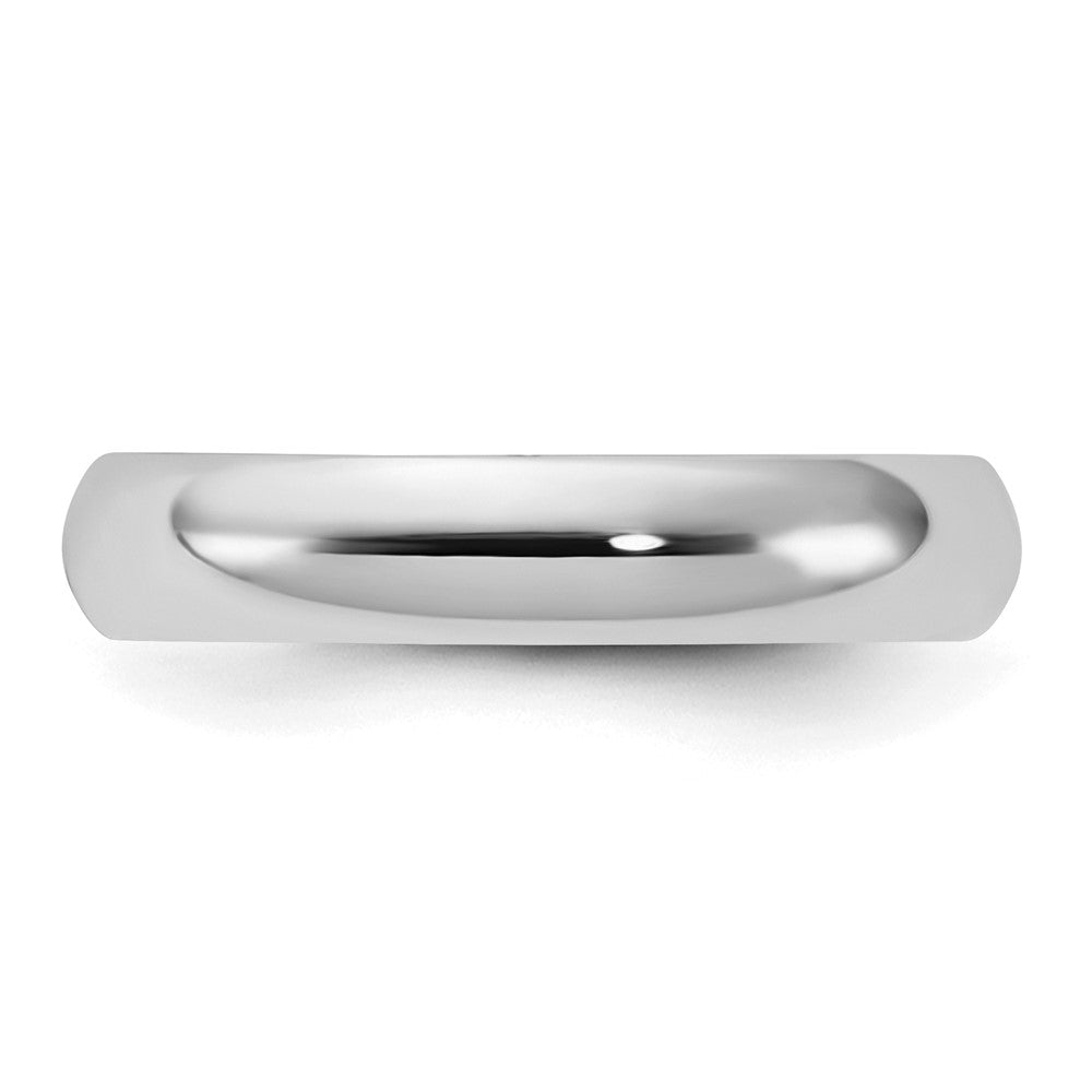 Sterling Silver Rhodium-plated 4mm Half-Round Size 9 Band