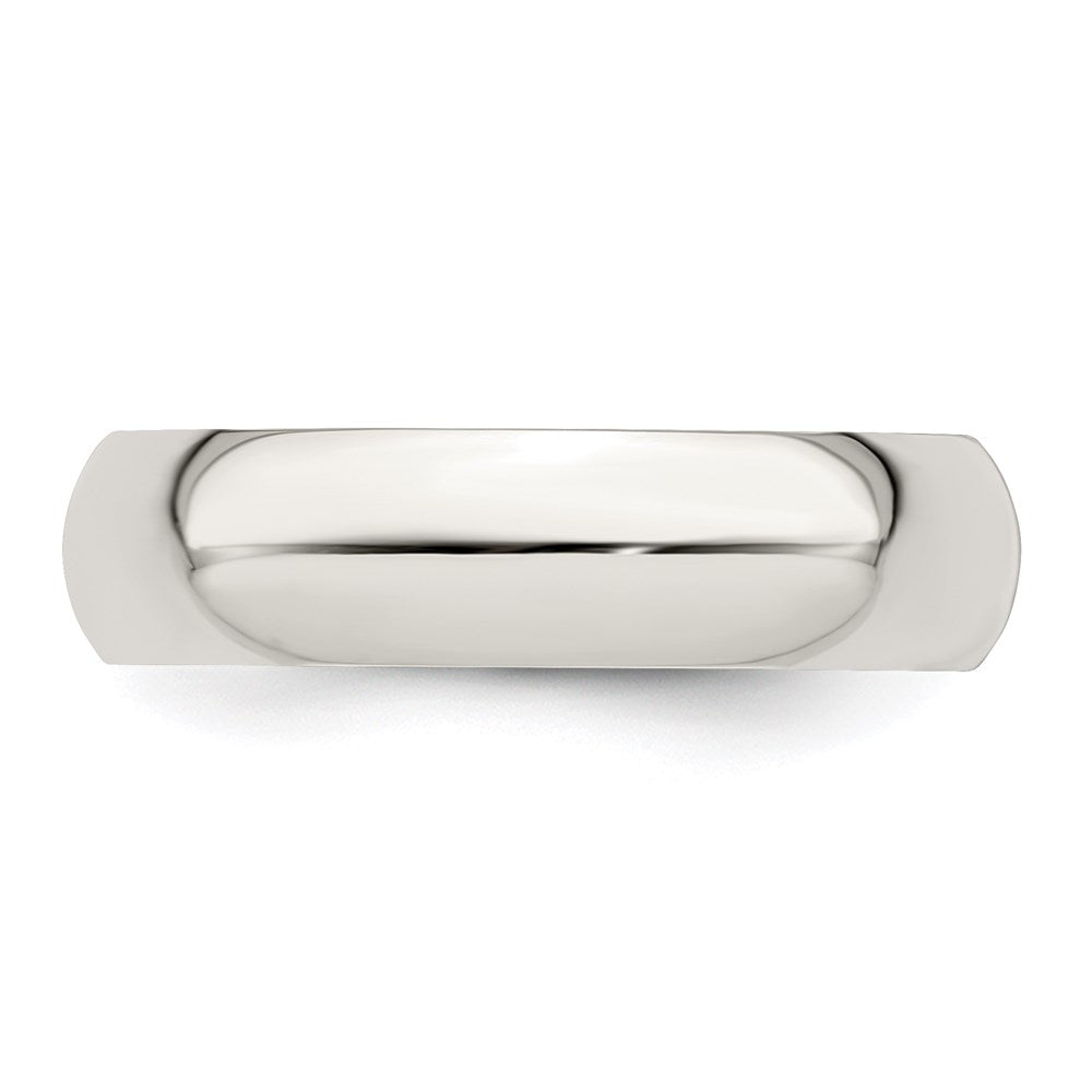 Sterling Silver 5mm Half Round Size 6 Band