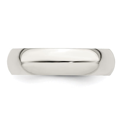 Sterling Silver 5mm Half Round Size 10.5 Band