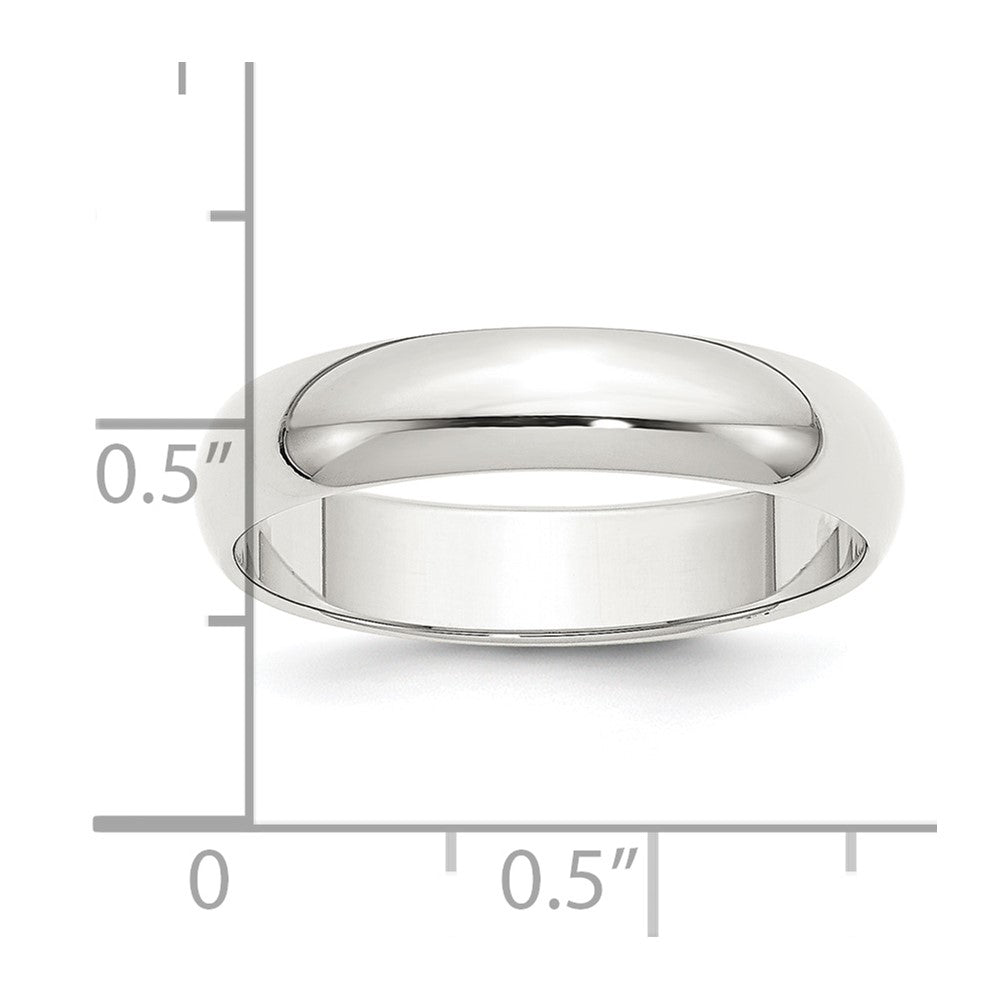 Sterling Silver 5mm Half Round Size 9 Band
