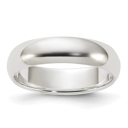 Sterling Silver 5mm Half Round Size 13.5 Band