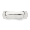 Sterling Silver 6mm Half Round Size 7 Band
