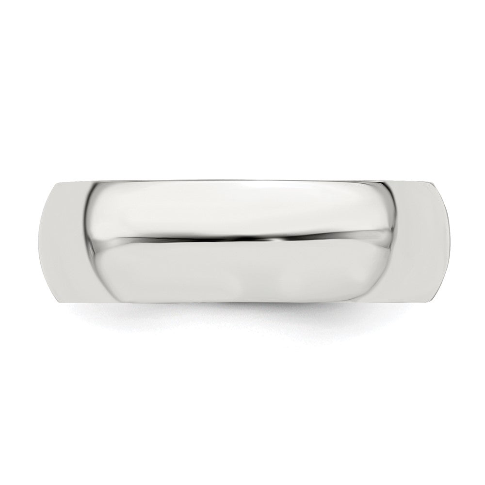 Sterling Silver 6mm Half Round Size 6 Band