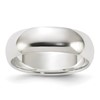 Sterling Silver 6mm Half Round Size 13 Band