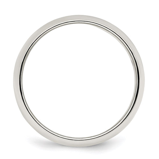 Sterling Silver 7mm Half Round Size 8 Band