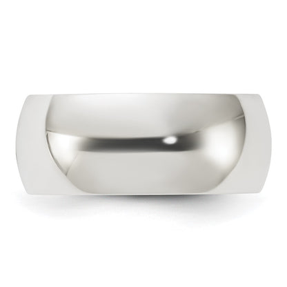 Sterling Silver 8mm Half Round Size 11 Band