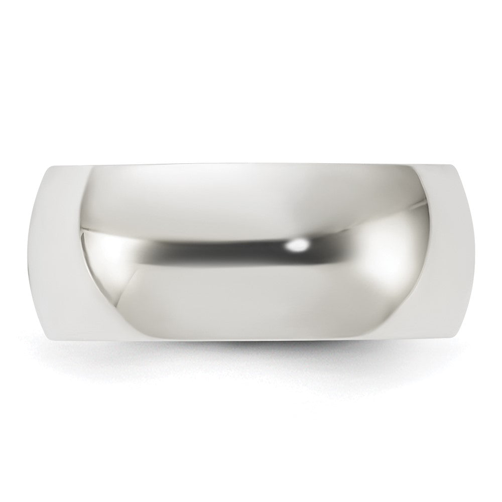Sterling Silver 8mm Half Round Size 10 Band