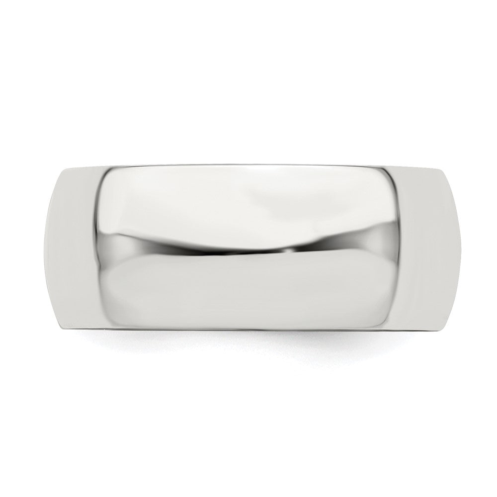 Sterling Silver 8mm Half Round Size 10 Band