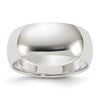 Sterling Silver 8mm Half Round Size 10 Band