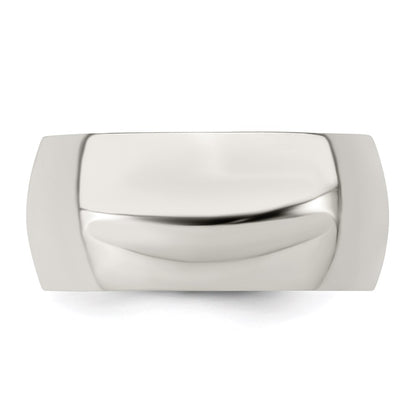 Sterling Silver 9mm Half Round Size 10 Band