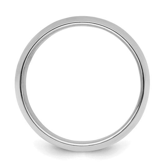 Sterling Silver Rhodium-plated 9mm Half-Round Size 7 Band