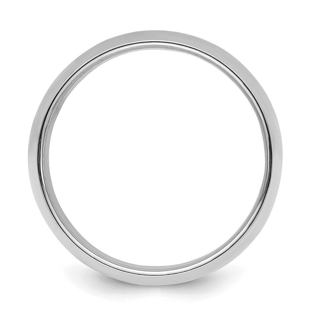 Sterling Silver Rhodium-plated 9mm Half-Round Size 13 Band