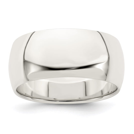Sterling Silver 9mm Half Round Size 5.5 Band