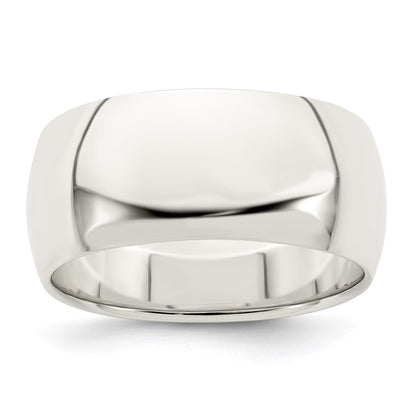 Sterling Silver 9mm Half Round Size 13.5 Band