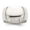 Sterling Silver 10mm Half Round Size 10 Band