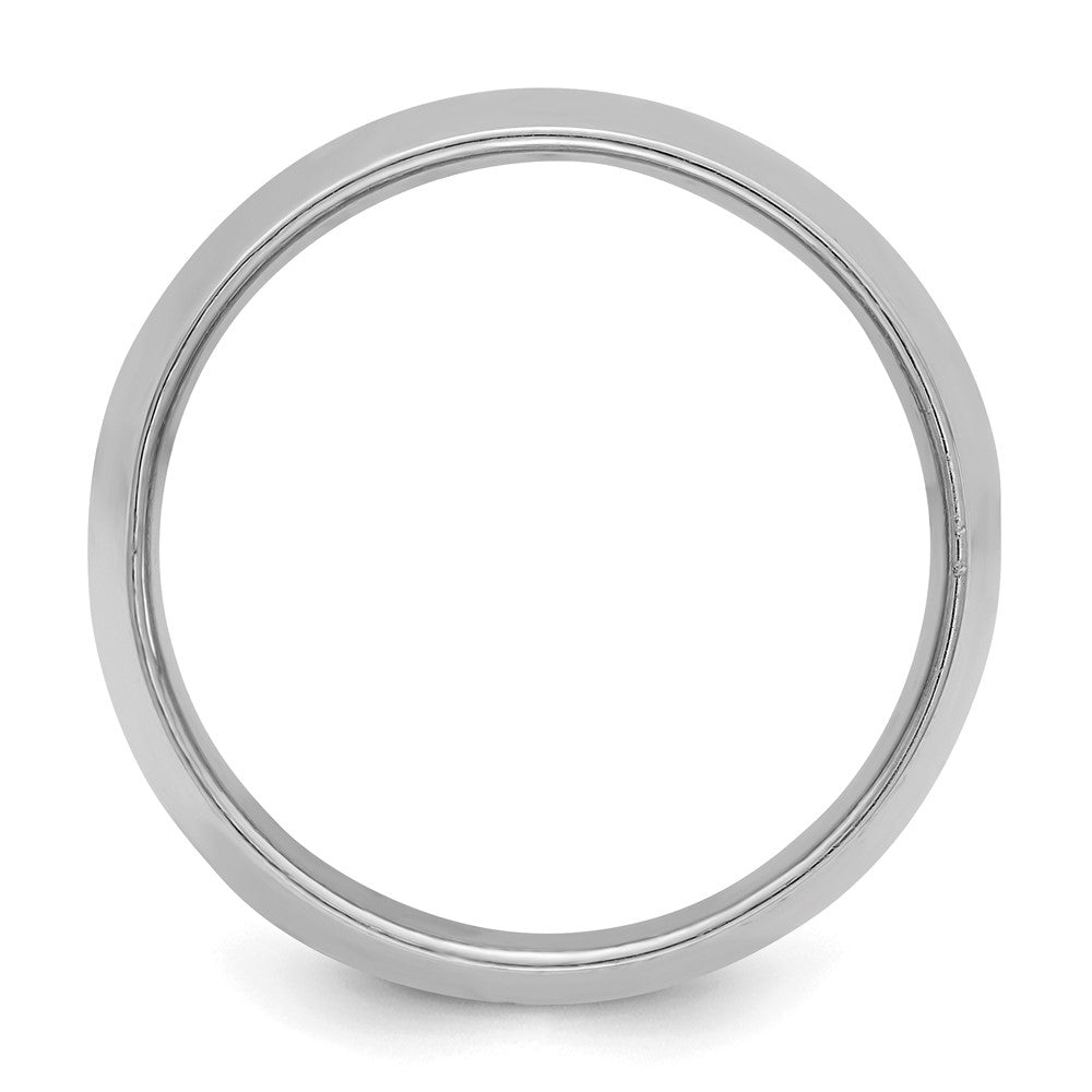 Sterling Silver Rhodium-plated 12mm Half-Round Size 4 Band