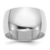 Sterling Silver Rhodium-plated 12mm Half-Round Size 13 Band