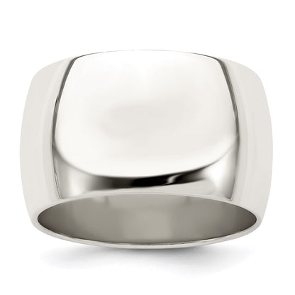 Sterling Silver 12mm Half Round Size 11.5 Band