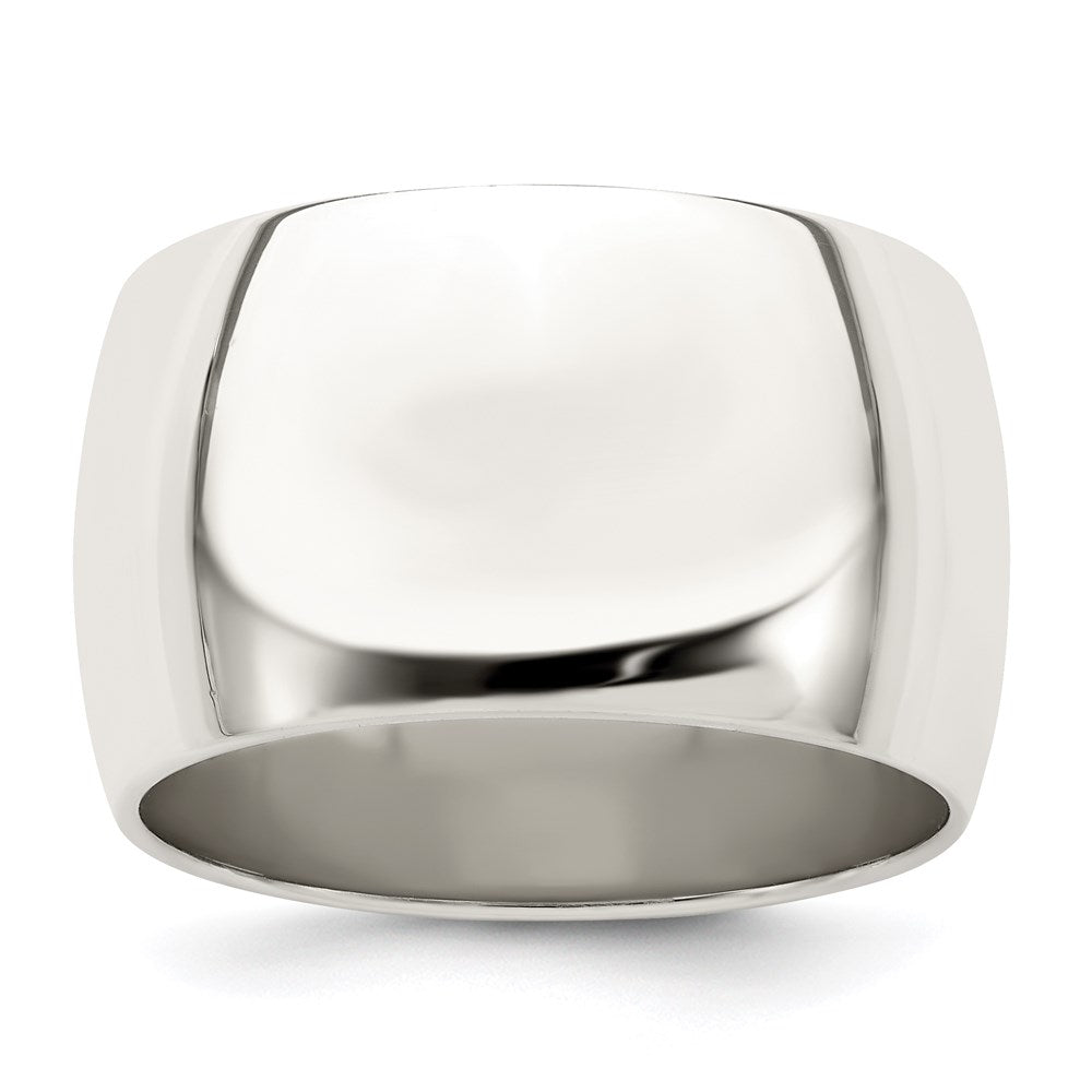 Sterling Silver 12mm Half Round Size 14.5 Band