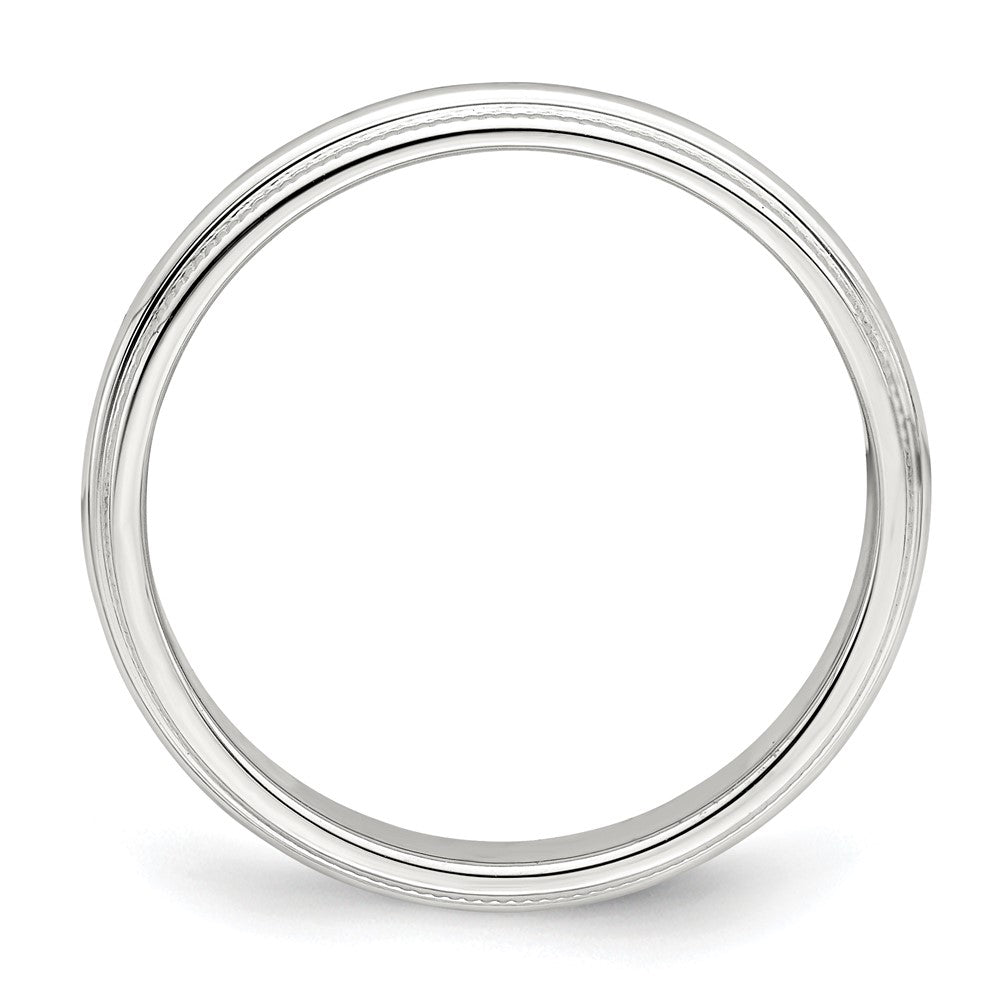 Sterling Silver 3mm Half Round Milgrain Size 10.5 Band