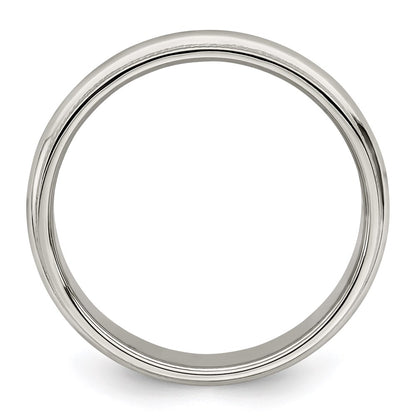 Sterling Silver 4mm Half Round Milgrain Size 6 Band