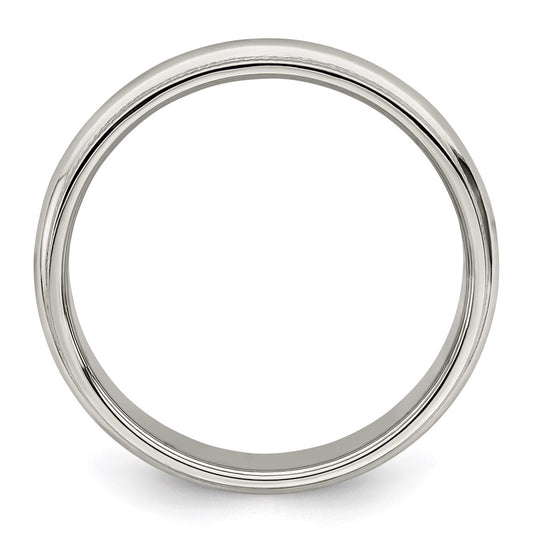 Sterling Silver 4mm Half Round Milgrain Size 9.5 Band