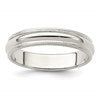 Sterling Silver 4mm Half Round Milgrain Size 10 Band