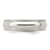 Sterling Silver 5mm Half Round Milgrain Size 5 Band