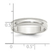 Sterling Silver 5mm Half Round Milgrain Size 5 Band