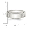 Sterling Silver 5mm Half Round Milgrain Size 5 Band