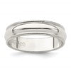 Sterling Silver 5mm Half Round Milgrain Size 13 Band