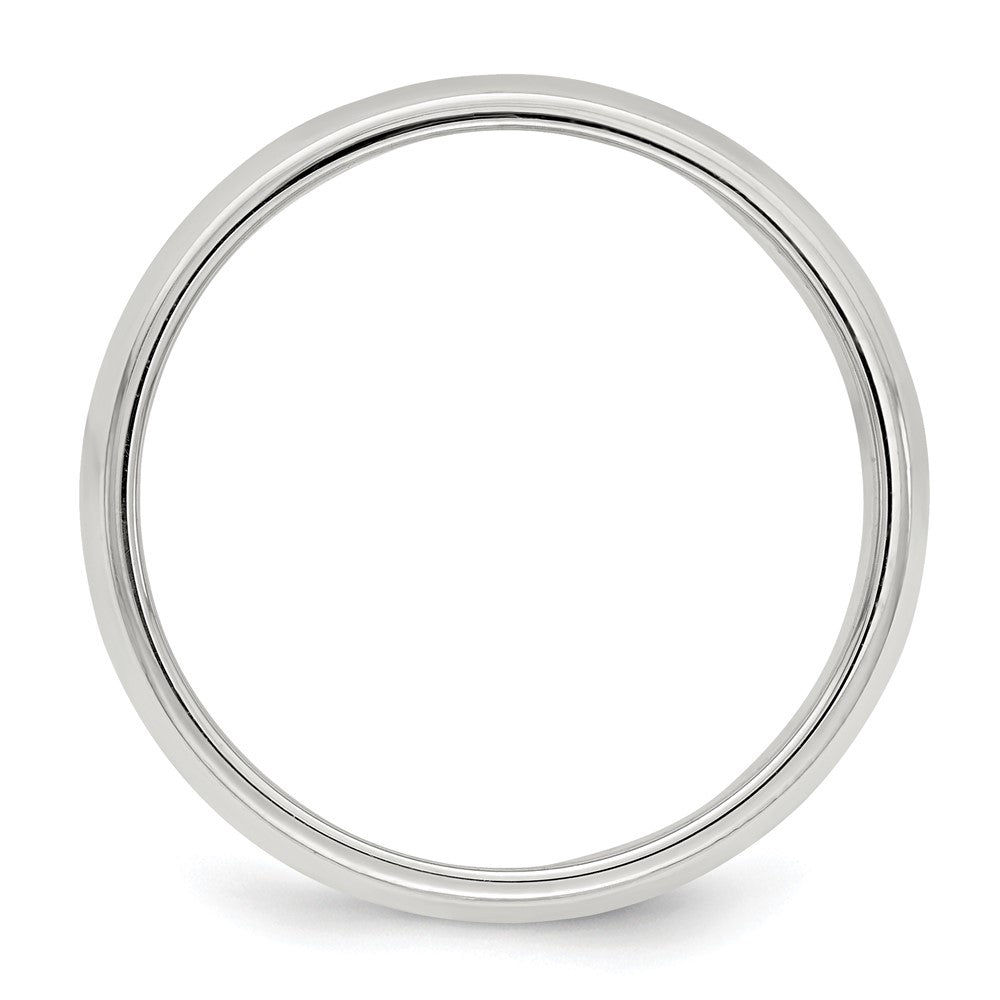 Sterling Silver 6mm Half Round Milgrain Size 6 Band