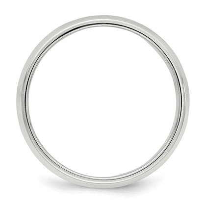 Sterling Silver 6mm Half Round Milgrain Size 4.5 Band