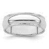Sterling Silver 6mm Half Round Milgrain Size 4 Band