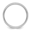 Sterling Silver Rhodium-plated 7mm Half Round Milgrain Size 11 Band