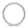Sterling Silver Rhodium-plated 7mm Half Round Milgrain Size 11 Band