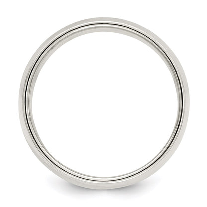 Sterling Silver 8mm Half Round Milgrain Size 5 Band