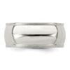 Sterling Silver 8mm Half Round Milgrain Size 13.5 Band