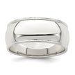 Sterling Silver 8mm Half Round Milgrain Size 13.5 Band