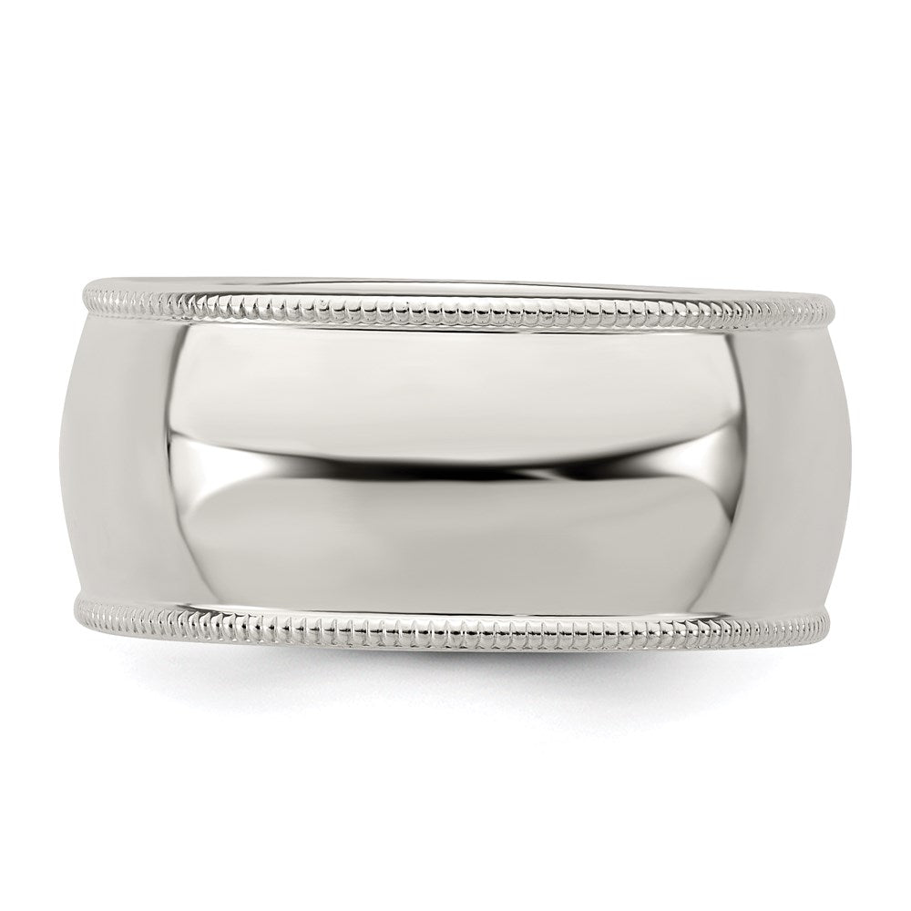 Sterling Silver 9mm Half Round Milgrain Size 5 Band
