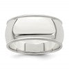 Sterling Silver 9mm Half Round Milgrain Size 10 Band