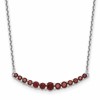 Sterling Silver Rhodium-plated Garnet Pendant w/Necklace