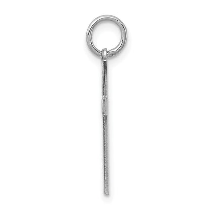 Sterling Silver Rhodium-plated Laser Cut Cross Charm