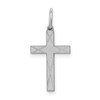 Sterling Silver Rhodium-plated Laser Cut Cross Charm