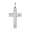 Sterling Silver Rhodium-plated Laser Cut Cross Pendant