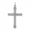 Sterling Silver Rh-plt Laser Cut CroSterling Silver Rh-plt Charm
