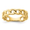 10ky Polished 5mm Curb Link Ring Size 7